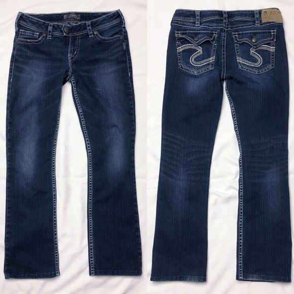 Silver Jeans • Slim Boot Tuesday Flap Jeans Sz 27 - Picture 2 of 12